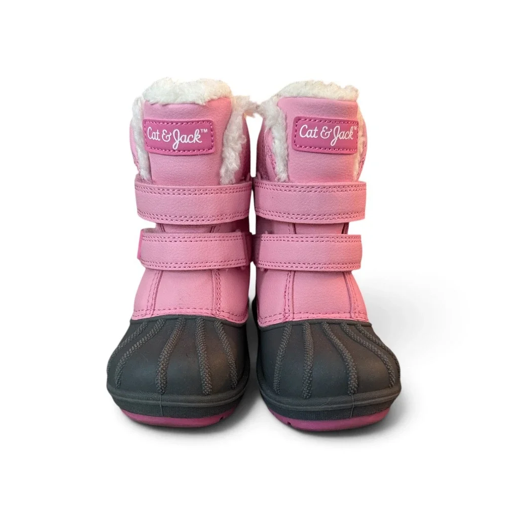Toddler Denver Faux Fur Winter Boots - Cat & Jack -  Pink - Waterproof - Sz 7
